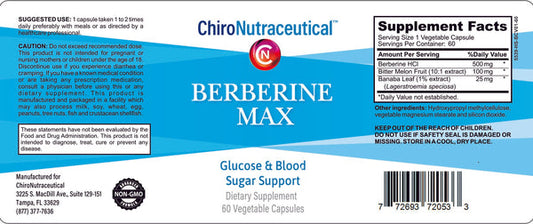Berberine Max-healthy blood sugar levels, decrease Cholesterol
