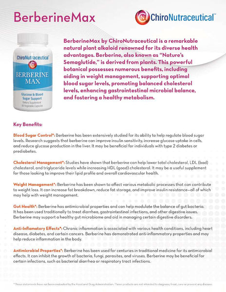 Berberine Max-healthy blood sugar levels, decrease Cholesterol