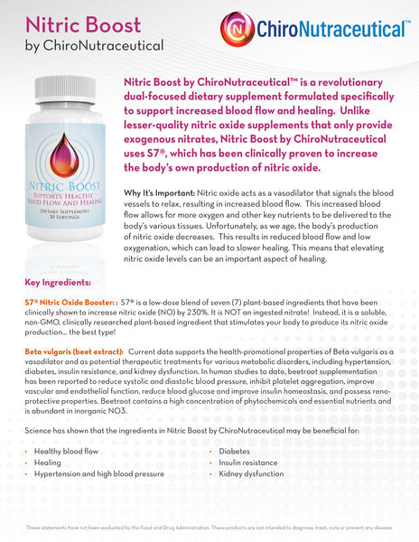Nitric Boost-Increase blood flow and healing