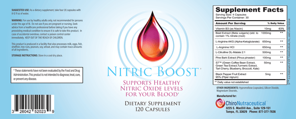 Nitric Boost-Increase blood flow and healing